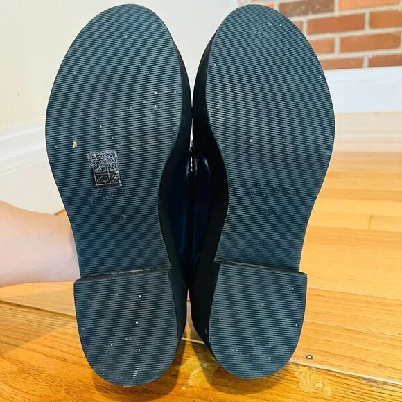 Jil Sander Navy Blue Leather Platform Shoes Eur 38.5 US 8 Chunky Loafers - Picture 14 of 15